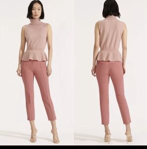 NWOT! Size: 2 Veronica Beard Lago Dress Cropped Pants in Mauve